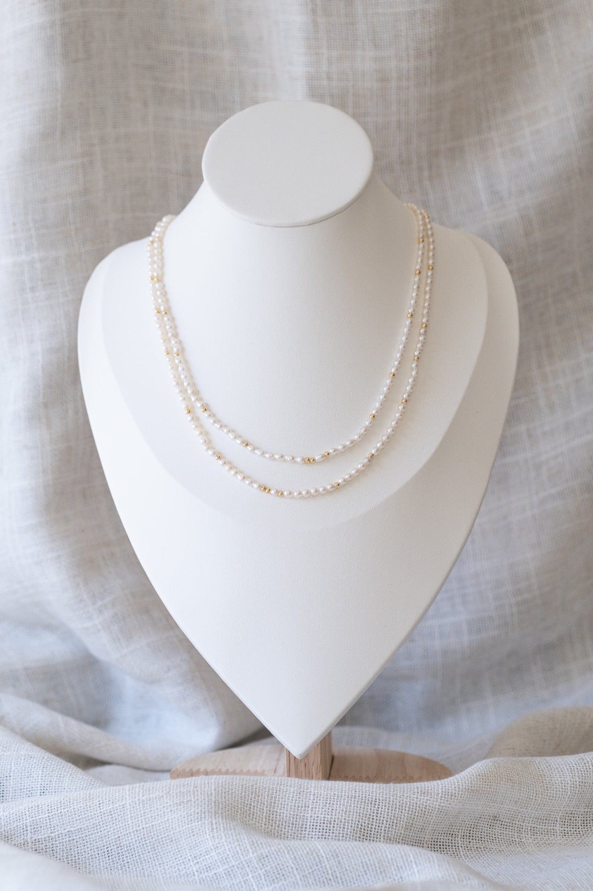 Seed Pearl Double Strand Necklace