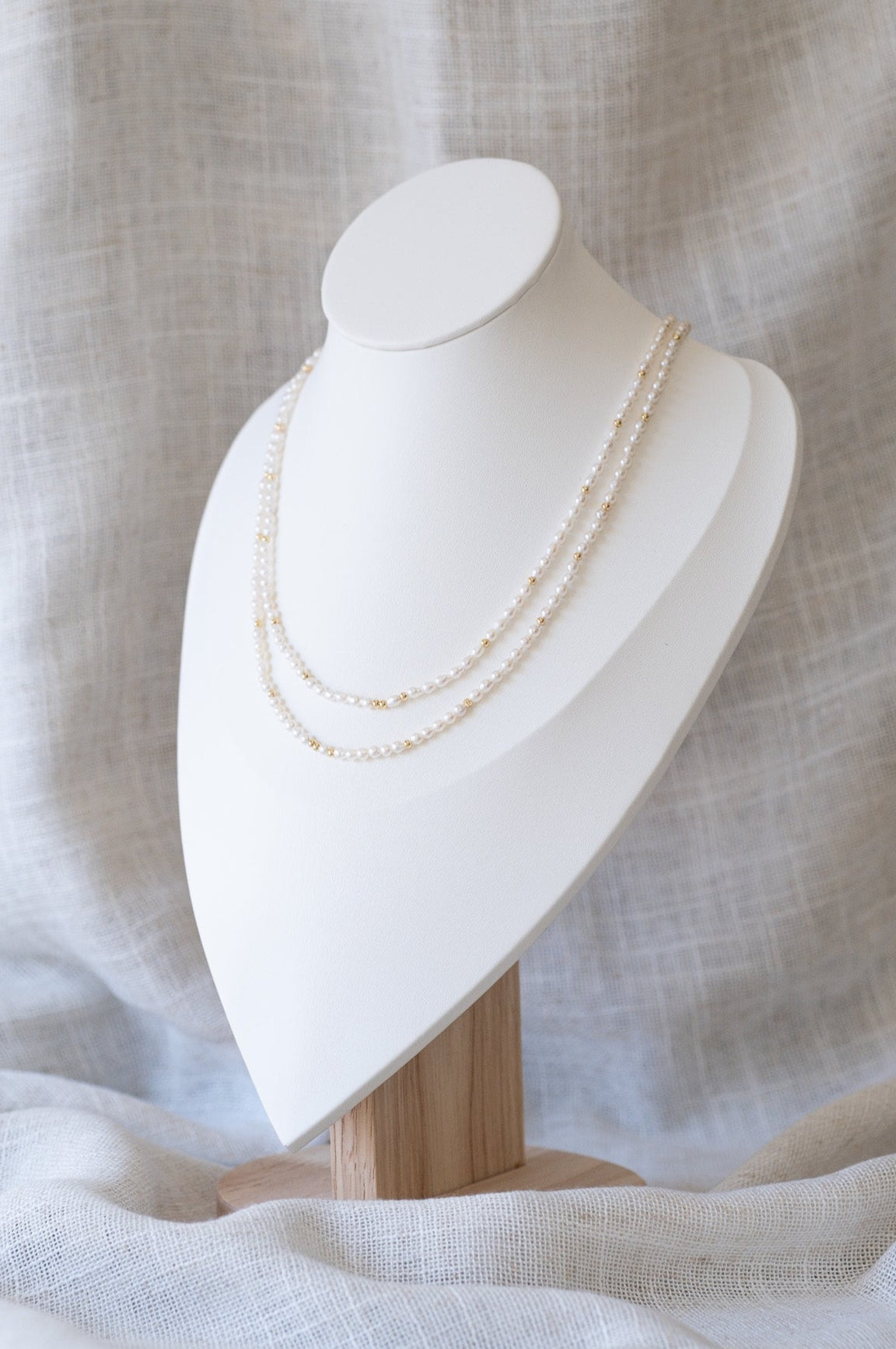 Seed Pearl Double Strand Necklace