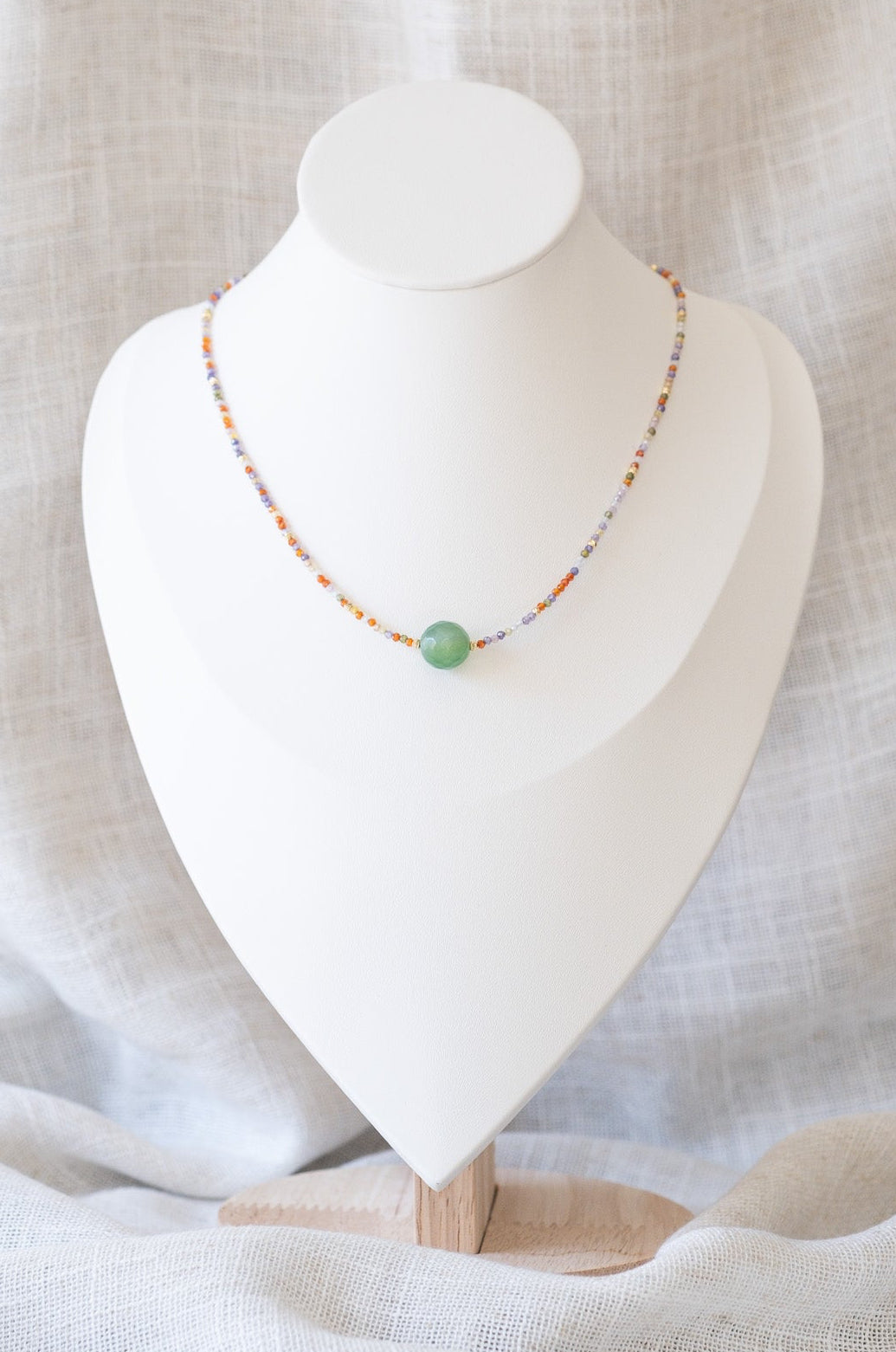 Multicolor Gemstone Jade Necklace