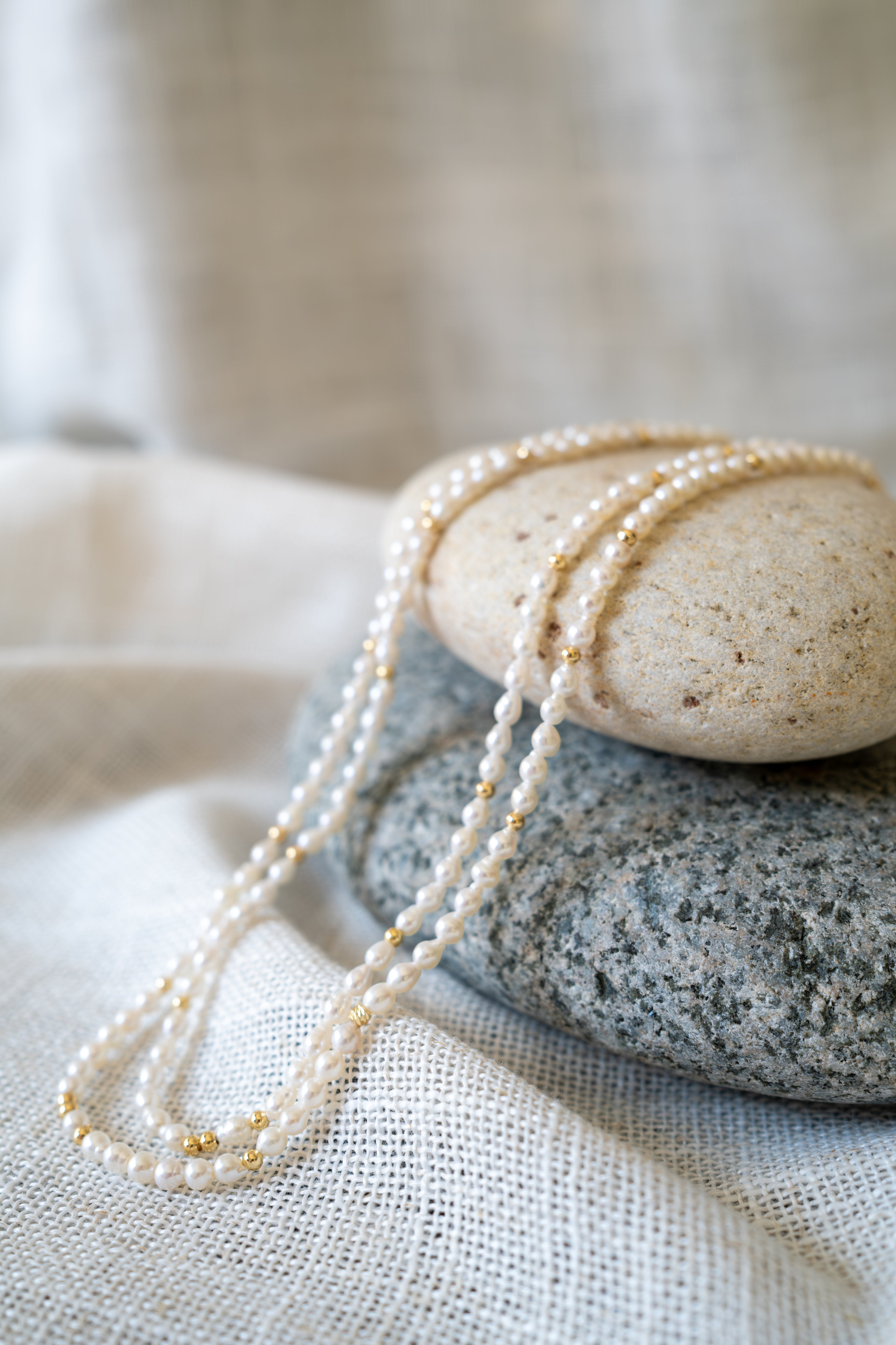 Seed Pearl Double Strand Necklace