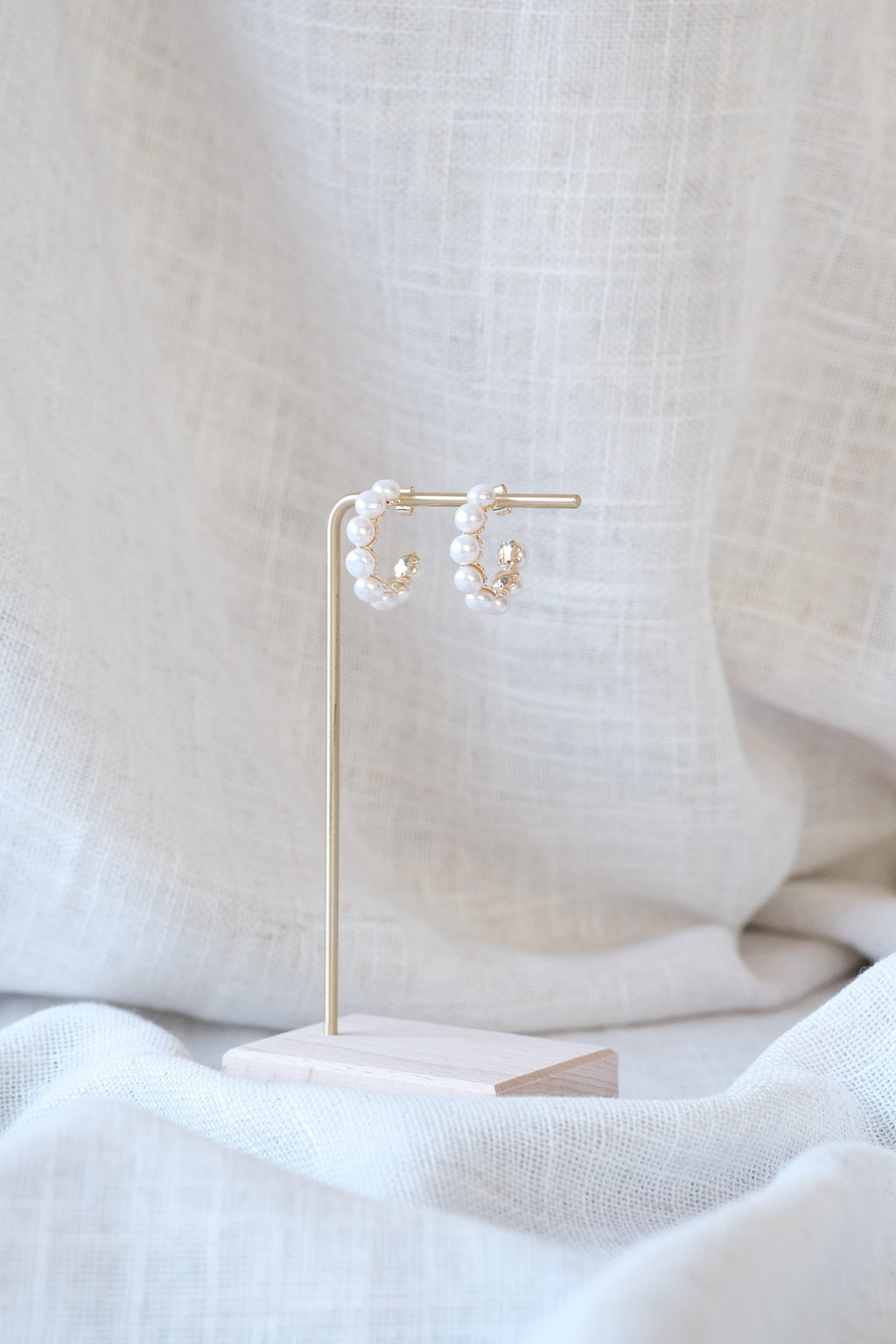 Pearly Hoop Earrings