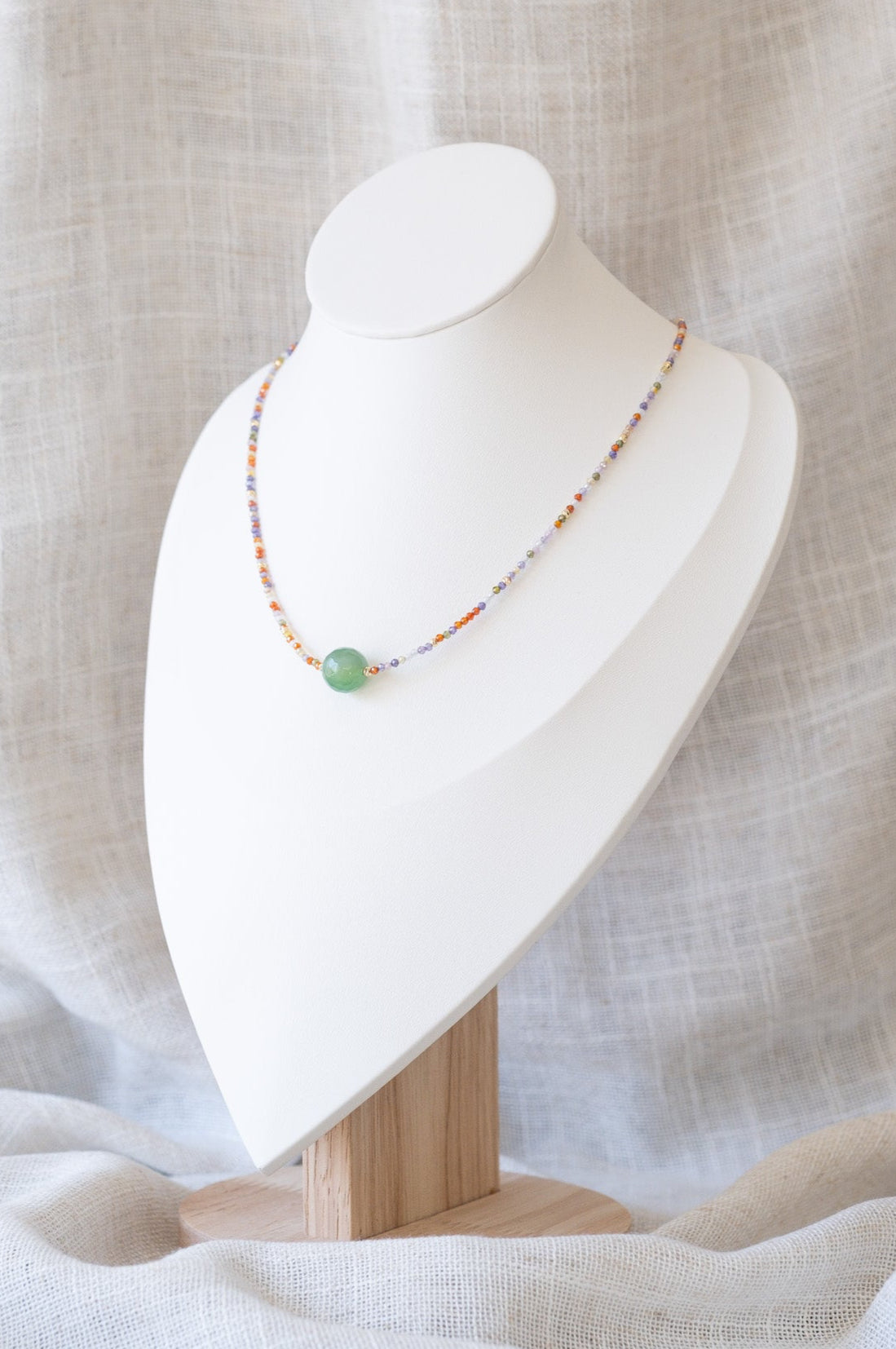 Multicolor Gemstone Jade Necklace