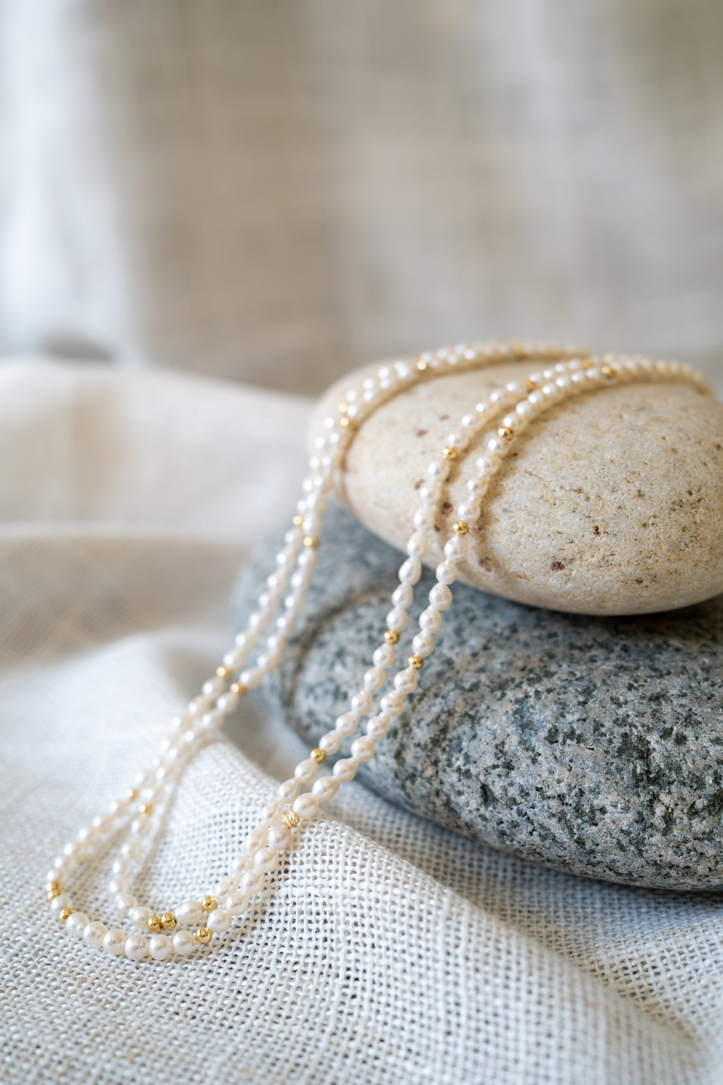 Seed Pearl Double Strand Necklace