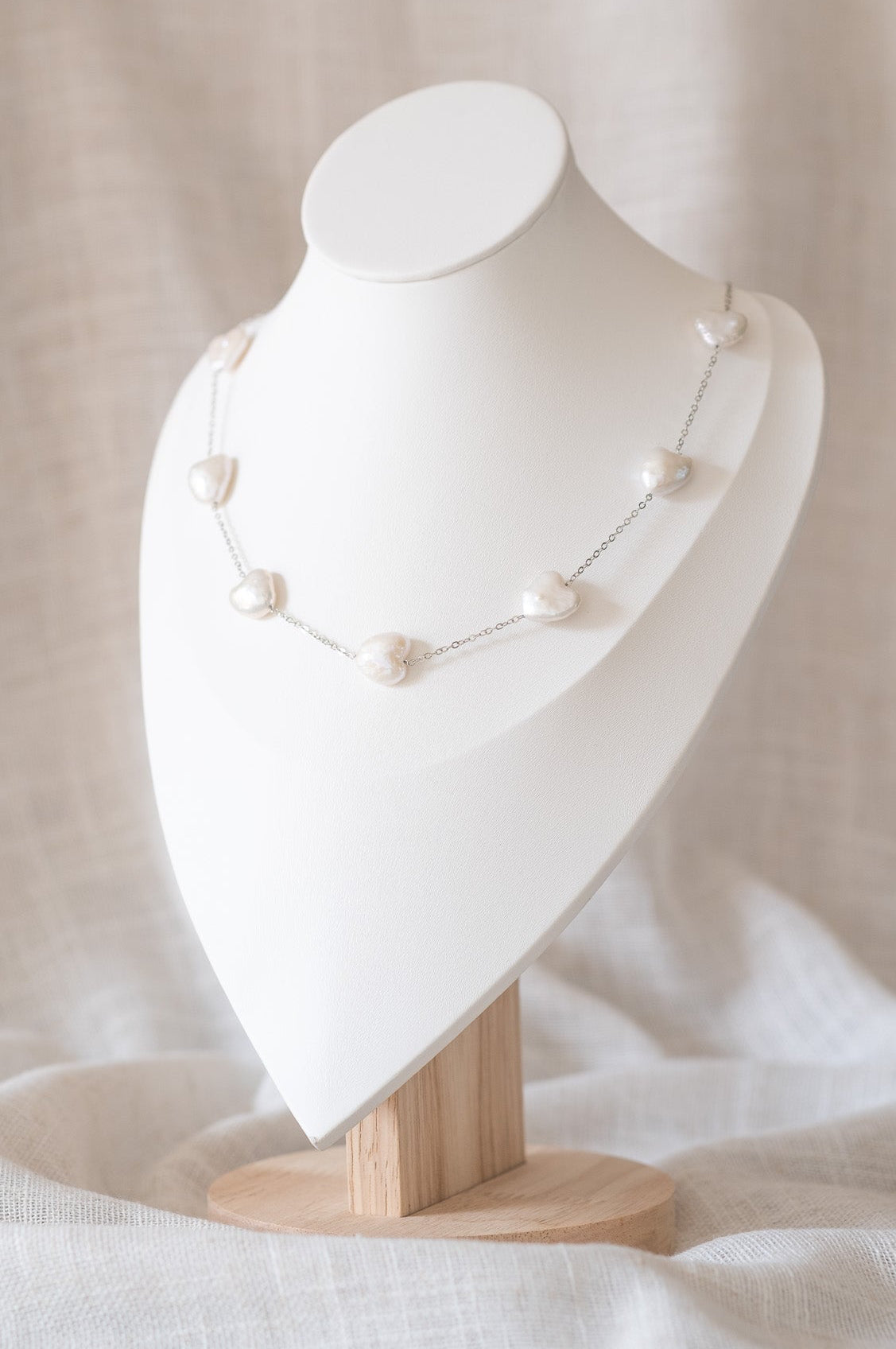 Heart Pearl Necklace