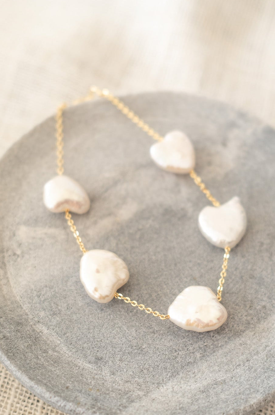 Heart Pearl Bracelet