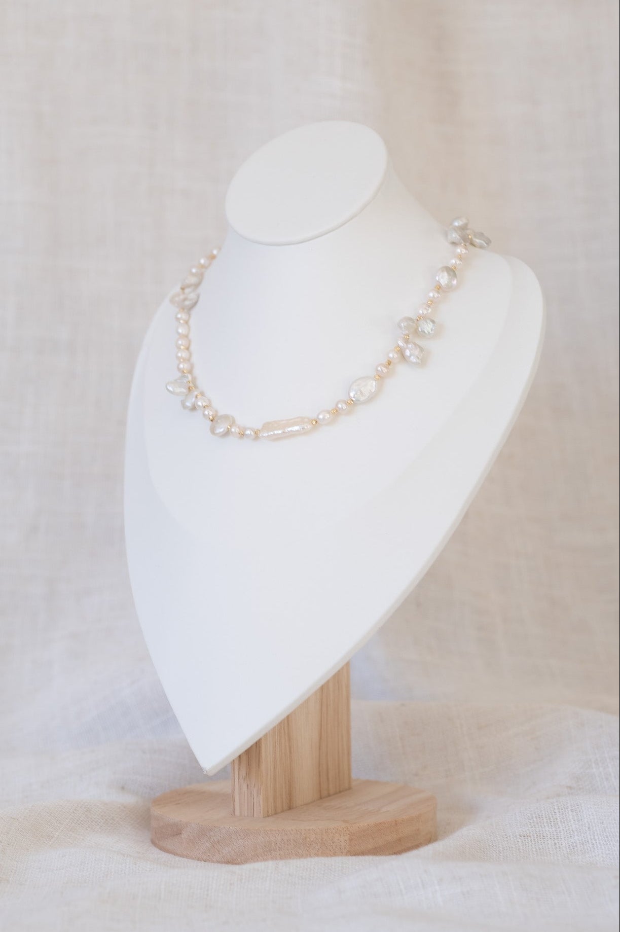 Mixed Pearl String Necklace